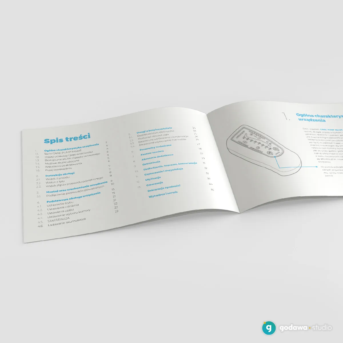 instrukcja obsługi urządzeń CarePump - spis treści