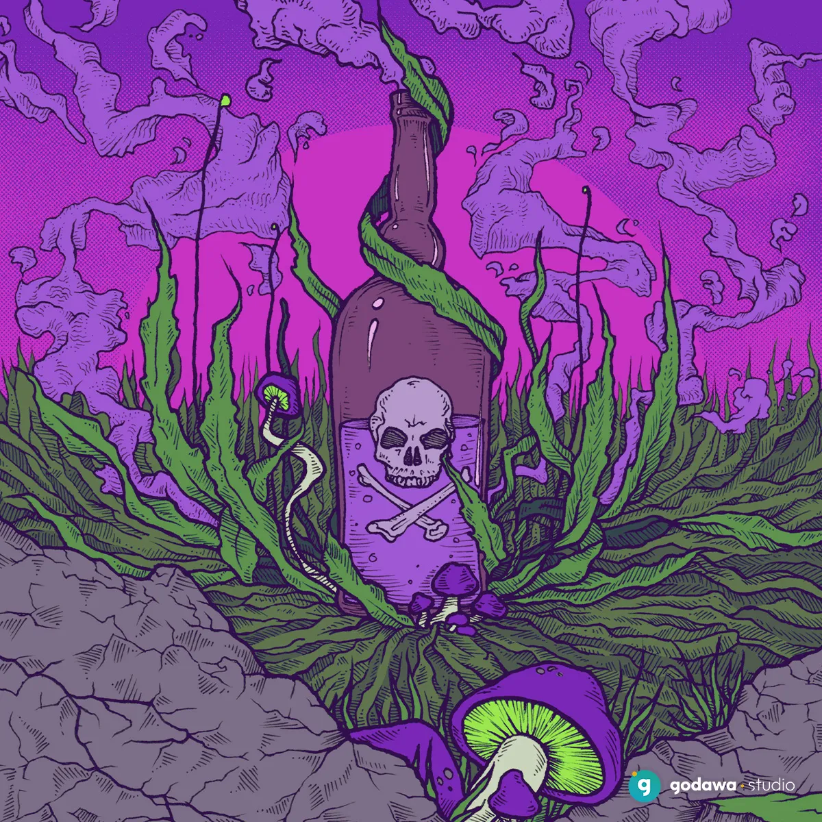 ilustracja mixed media