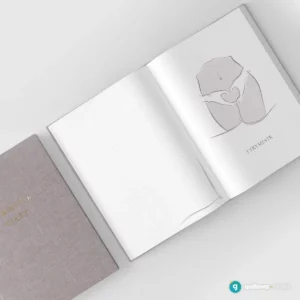 Pamiętnik ciąży - projekt wnętrza i okładki