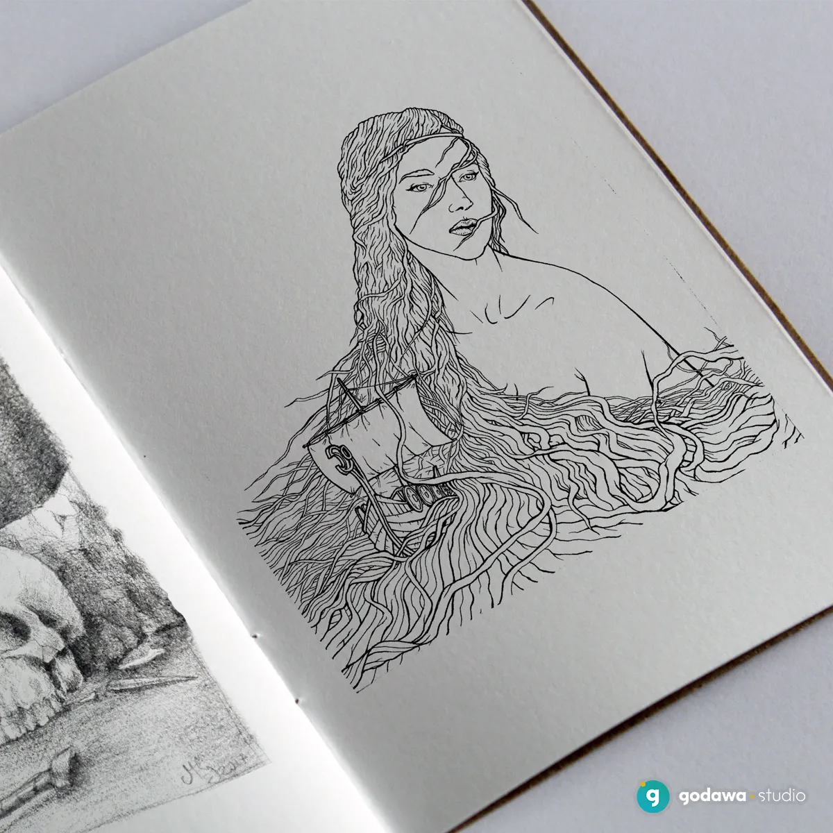 szkic na okładkę płyty Thief of Time